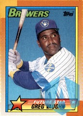 1990 Topps #57 Greg Vaughn RC Brewers